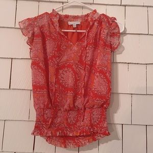 Bohemian Bright Orange Top